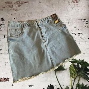 $10$ add on Harlow Jackie,Blue Denim mini Skirt Size XL. NWT